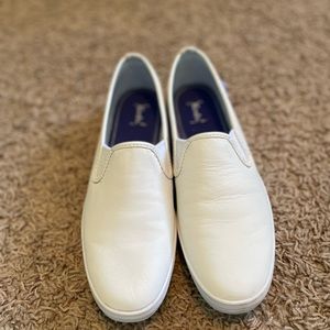 Keds Women's Champion Slip On Leather Sneaker, White US 6, UK 3.5, EUR 36.0